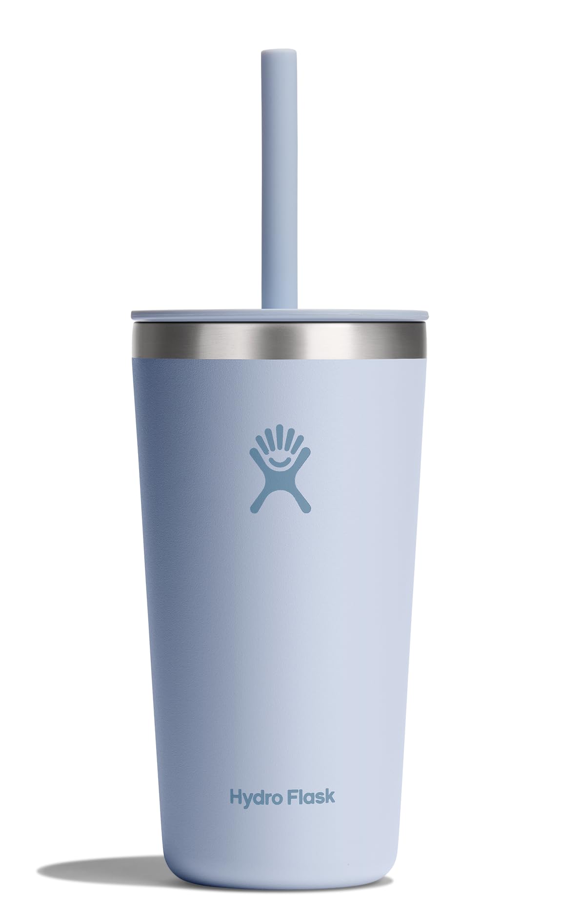 Hydro Flask face avant du gobelet surf montrant la finition et logo, maintien du froid