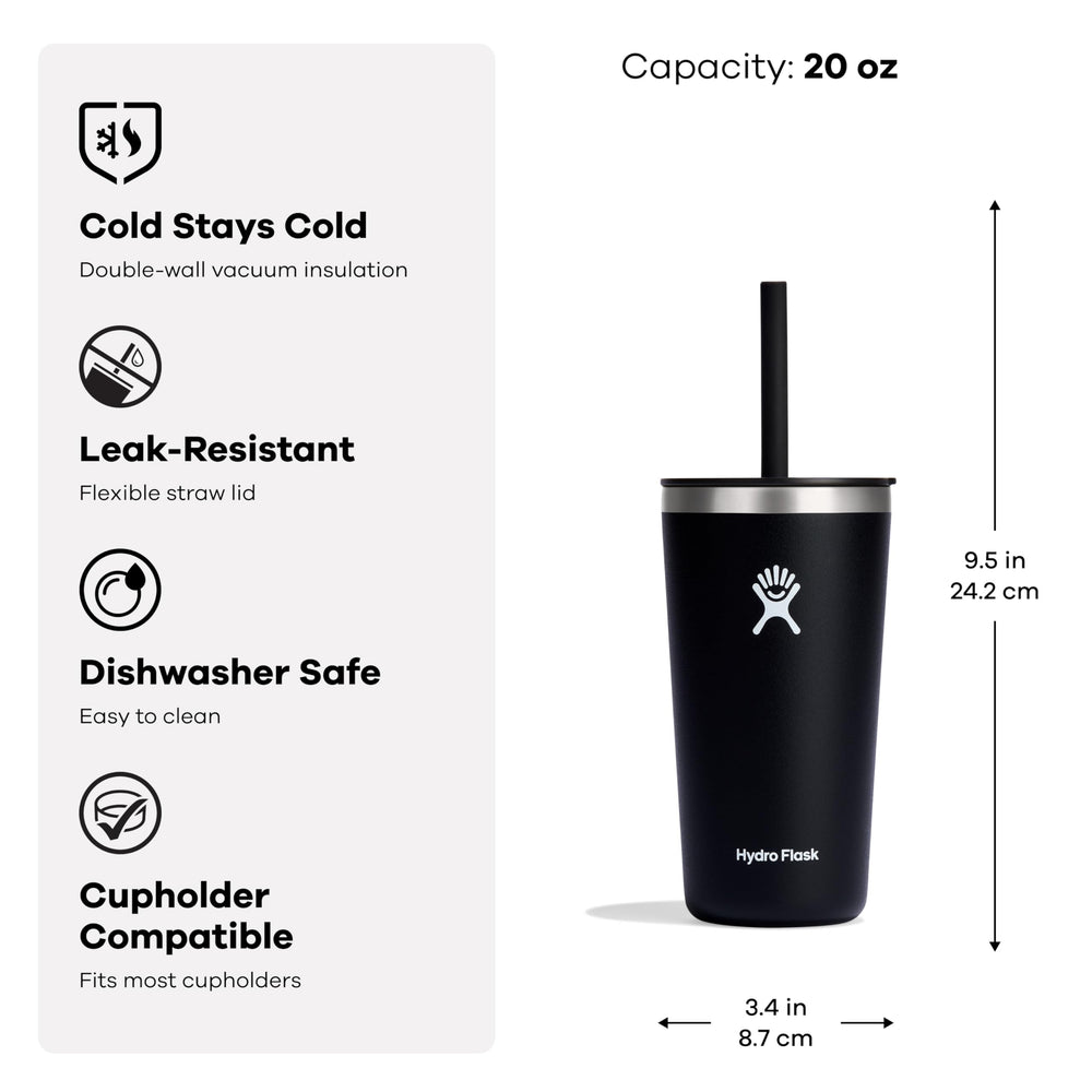 Hydro Flask gobelet tenu en main, ergonomie et prise confortable pour transport