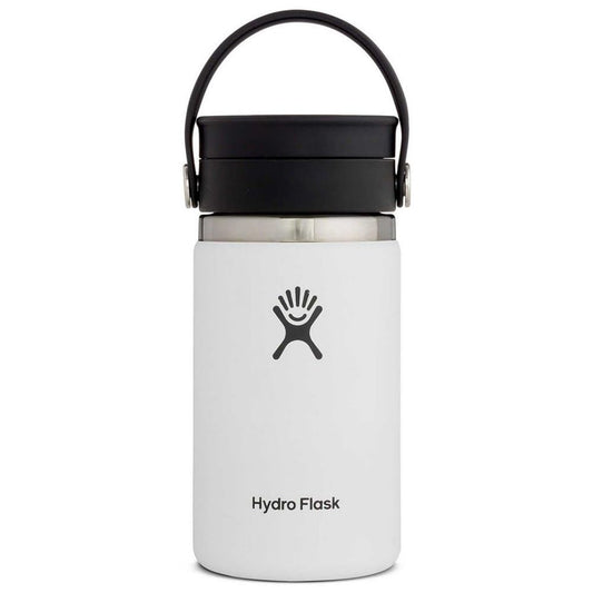 Hydro Flask gourde 12 oz face avant blanche montrant finition Color Last et prise sûre