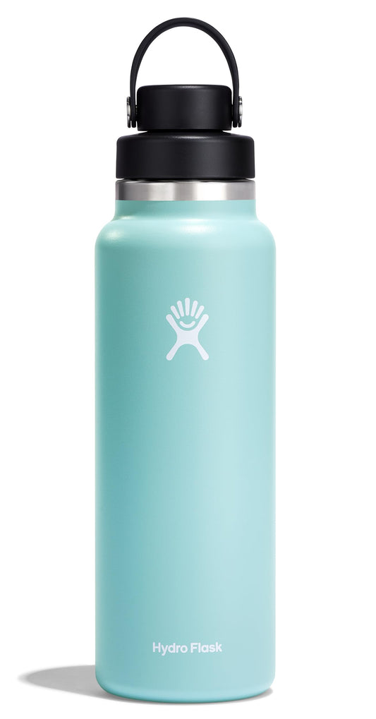 Hydro Flask face 40 oz montrant le design robuste et la capacité
