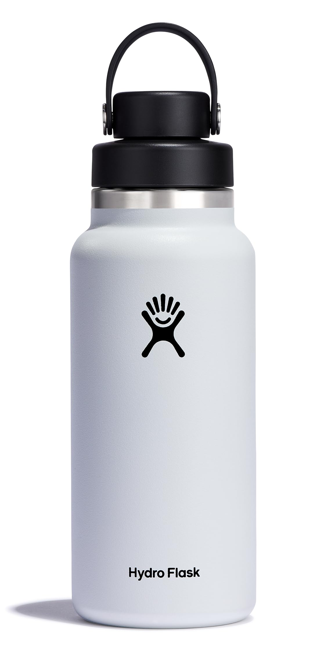 Hydro Flask gourde blanche face avant montrant design épuré et praticité