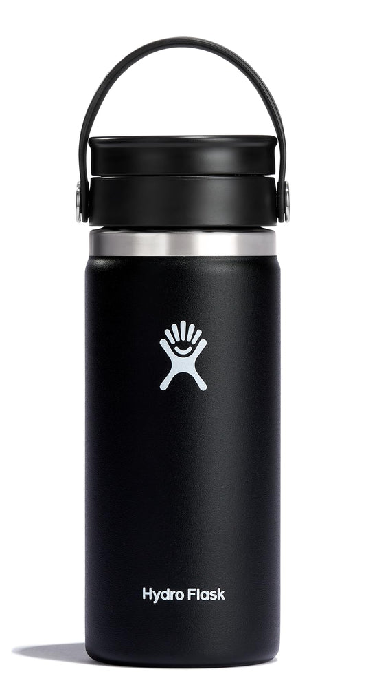 Hydro Flask face avant montrant le design noir et l'étanchéité pratique