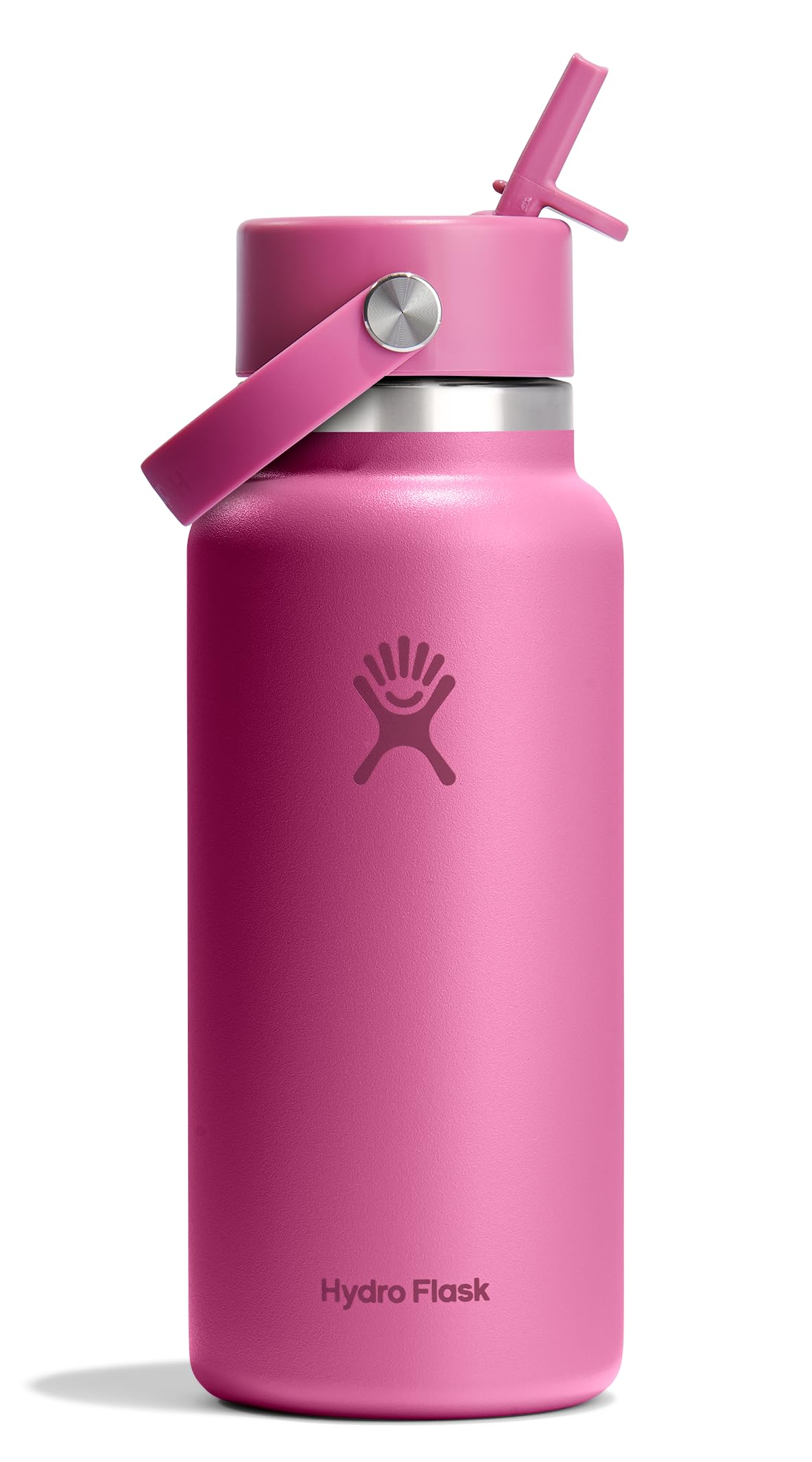 Hydro Flask gourde Reef Pink vue de face, design coloré et transport facile