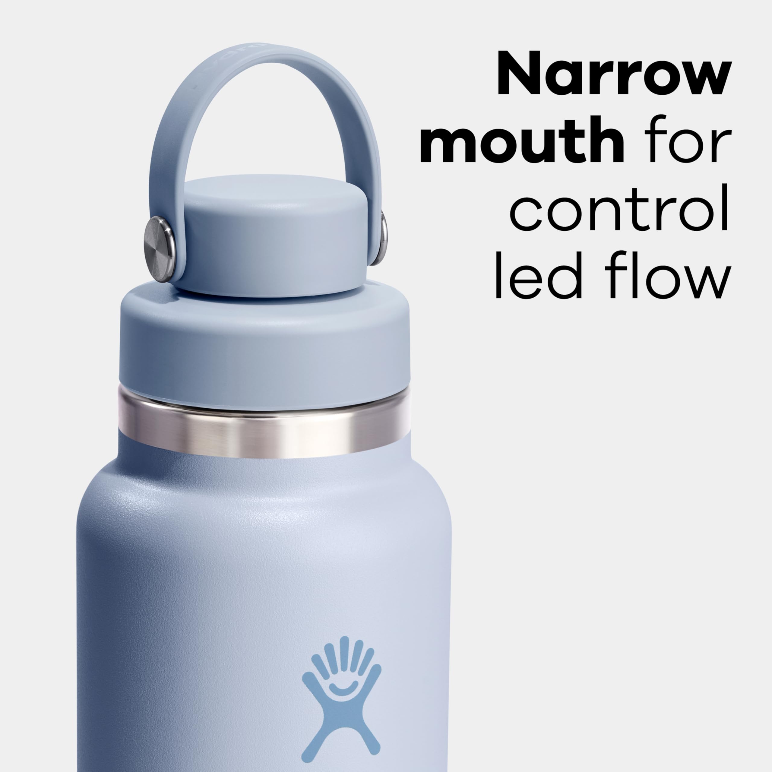 Hydro Flask large ouverture avec glaçons facilitant réfrigération rapide