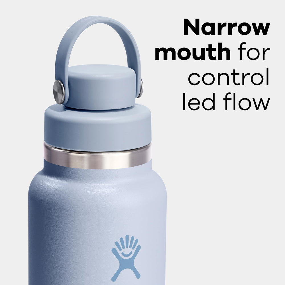 Hydro Flask large ouverture avec glaçons facilitant réfrigération rapide