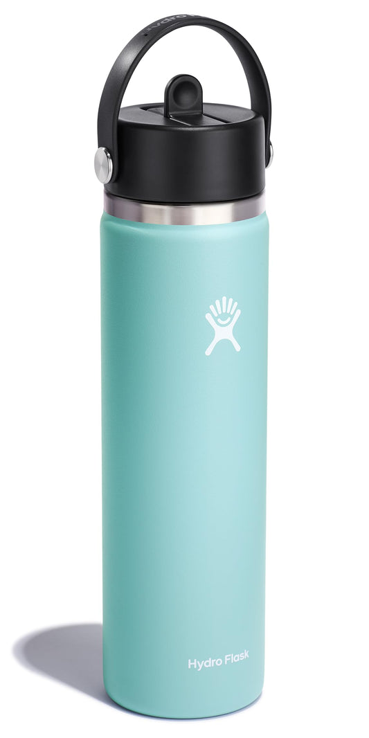 Hydro Flask large goulot rempli de glaçons, facilite ajout et rafraîchissement