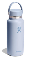 Hydro Flask ouverte avec glaçons illustrant compatibilité et fraîcheur