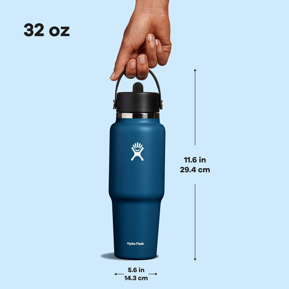 Hydro Flask étiquette de marque et finition en acier inoxydable durable