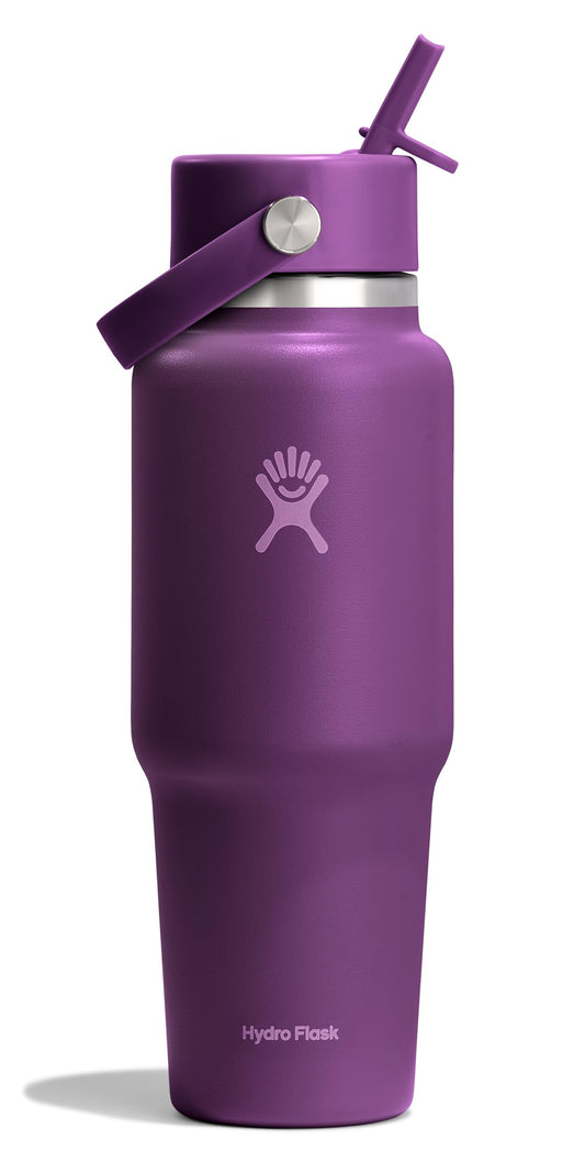 Hydro Flask vue de face Oat Tan montrant design et compatibilité porte-gobelet