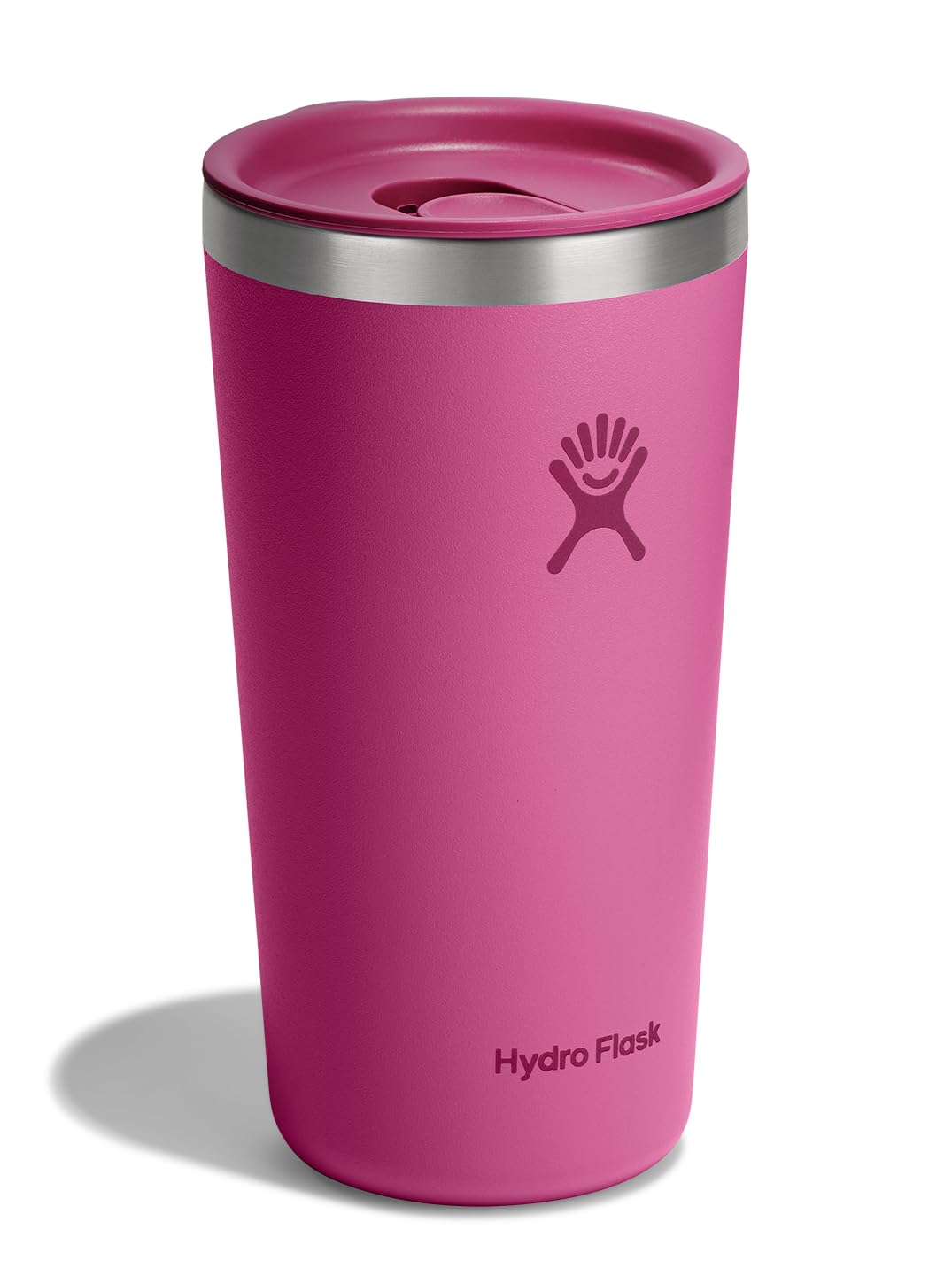 Hydro Flask tumbler inséré dans porte-gobelet de voiture pour trajets sûrs