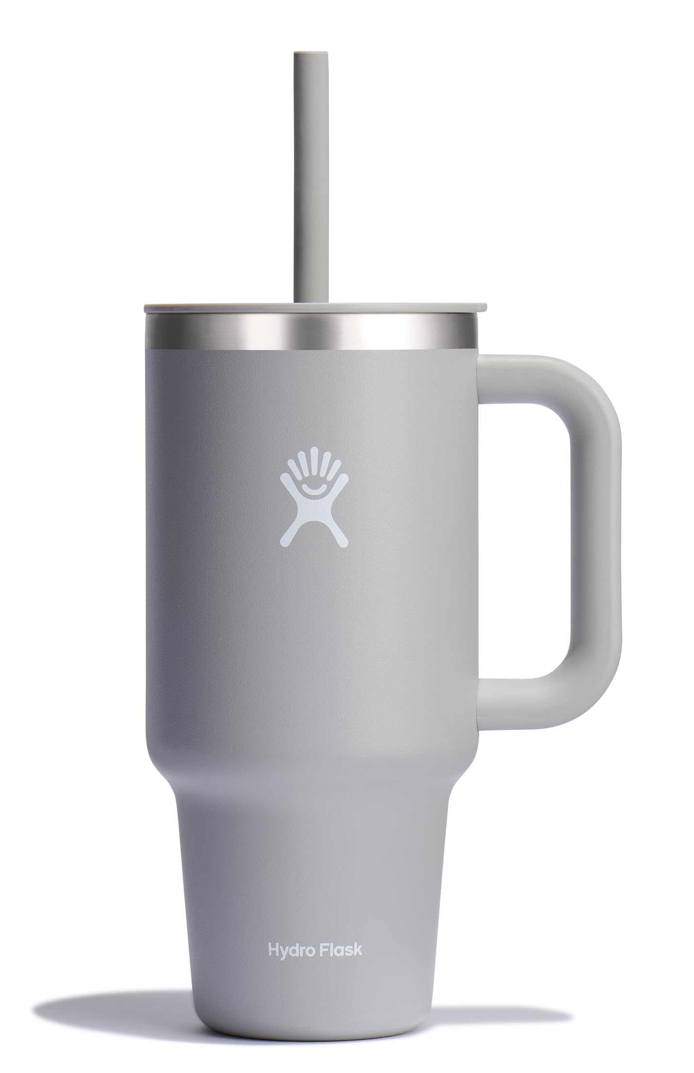 Hydro Flask 32 oz face avec poignée montrant transport facile et isolation