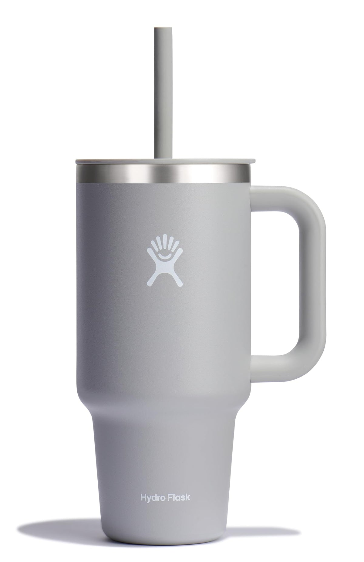 Hydro Flask 32 oz face avec poignée montrant transport facile et isolation