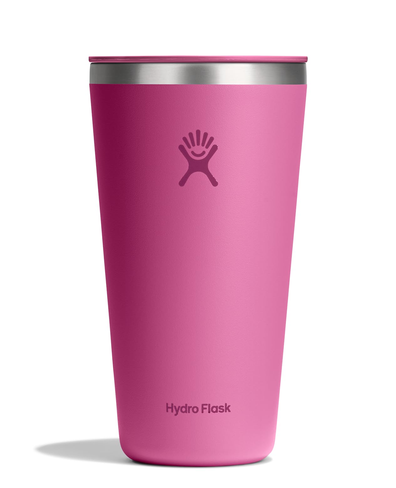 Hydro Flask gobelet 28 oz Reef Pink face avant montre design et capacité
