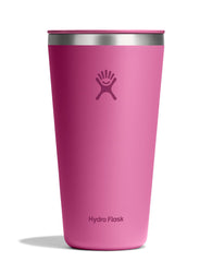 Hydro Flask gobelet 28 oz Reef Pink face avant montre design et capacité