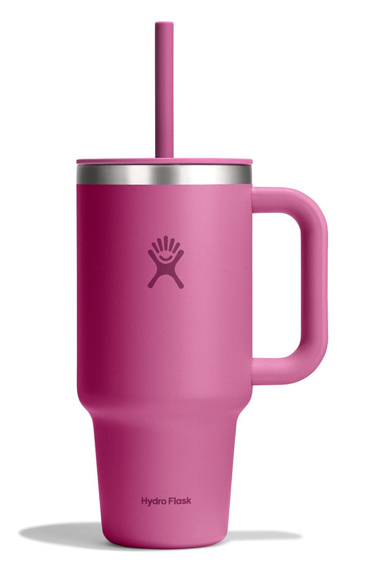 Hydro Flask face avant Reef Pink montrant le design assorti et l'isolation