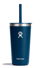 Hydro Flask gobelet indigo vu de face montrant sa capacité pratique