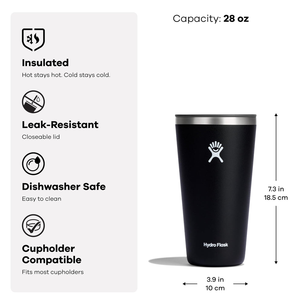 Hydro Flask tumbler posé sur nappe pique-nique montre style et portabilité