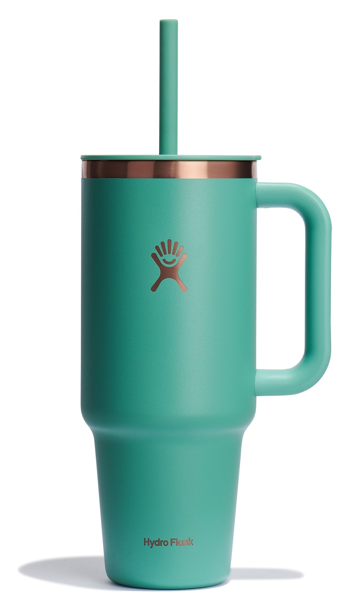 Hydro Flask vue face montrant finition Thyme Green et bénéfice esthétique