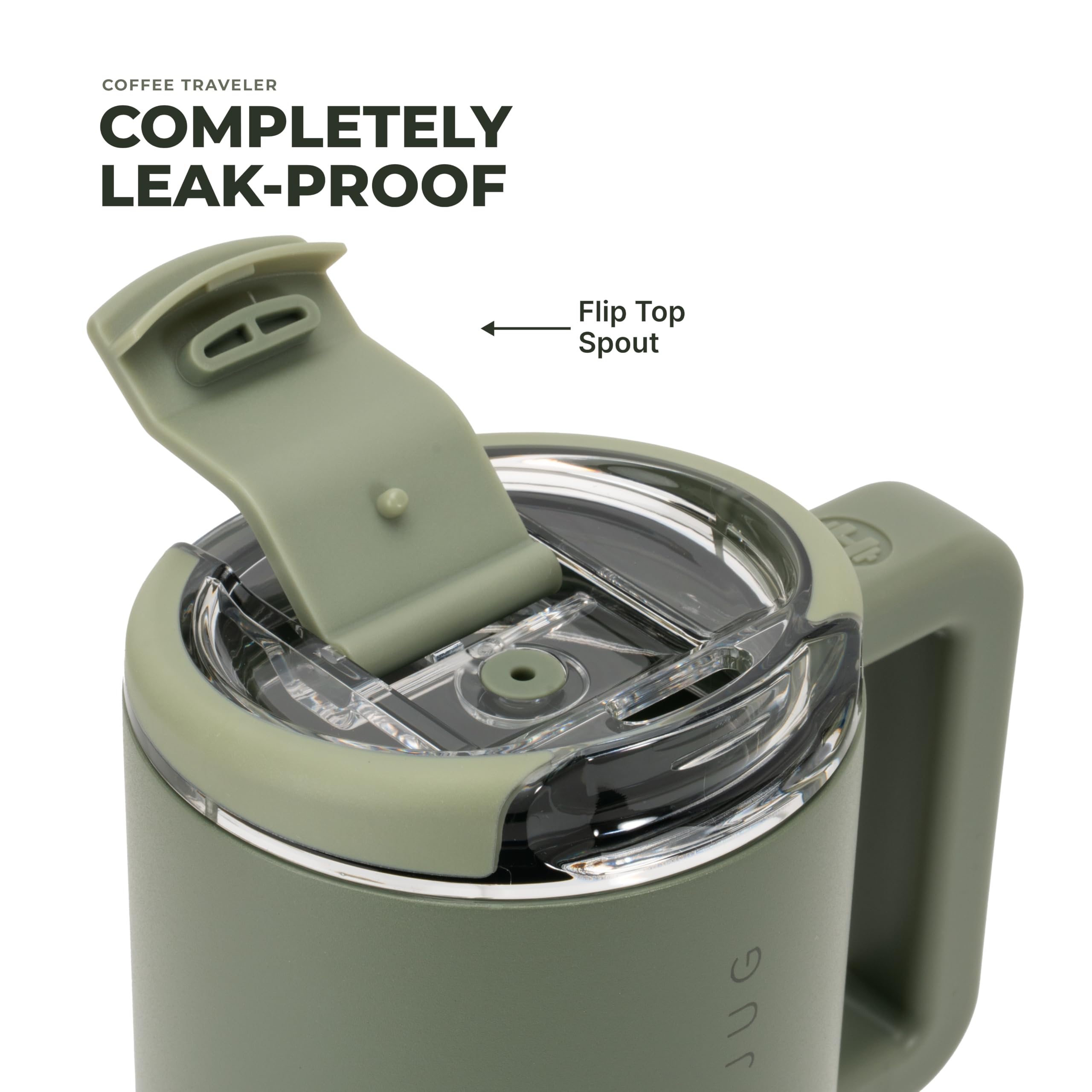 HydroJug bouchon flip-top étanche facilitant le versement d'une main