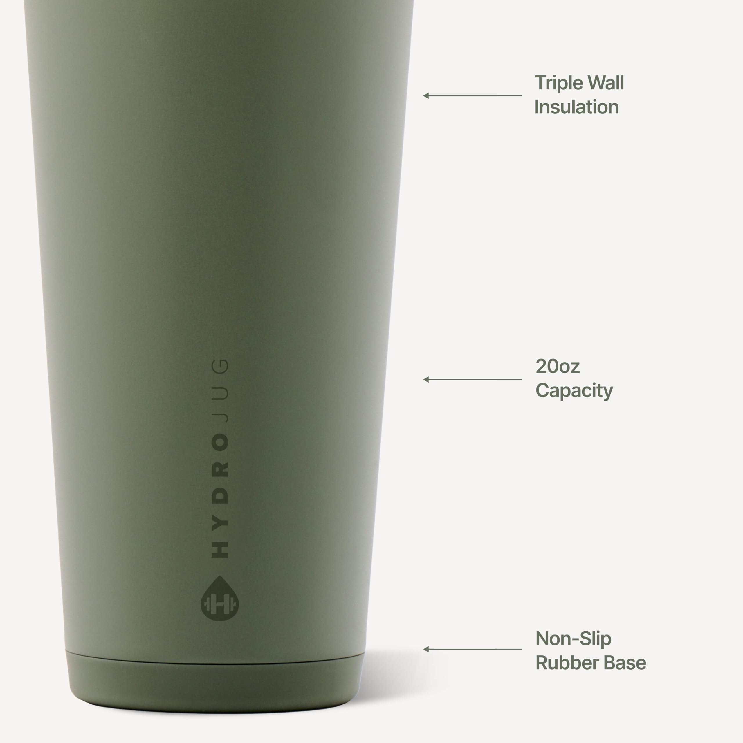 HydroJug couvercle soft-touch et paille flexible, facilité de boisson nomade