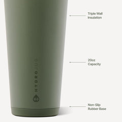 HydroJug couvercle soft-touch et paille flexible, facilité de boisson nomade