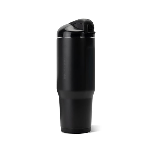 HydroJug vue avant noire montrant la silhouette et le manche, pratique à transporter