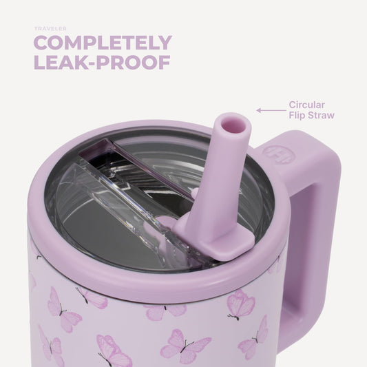 HydroJug détail de la paille rabattable montrant facilité d’utilisation sans fuites