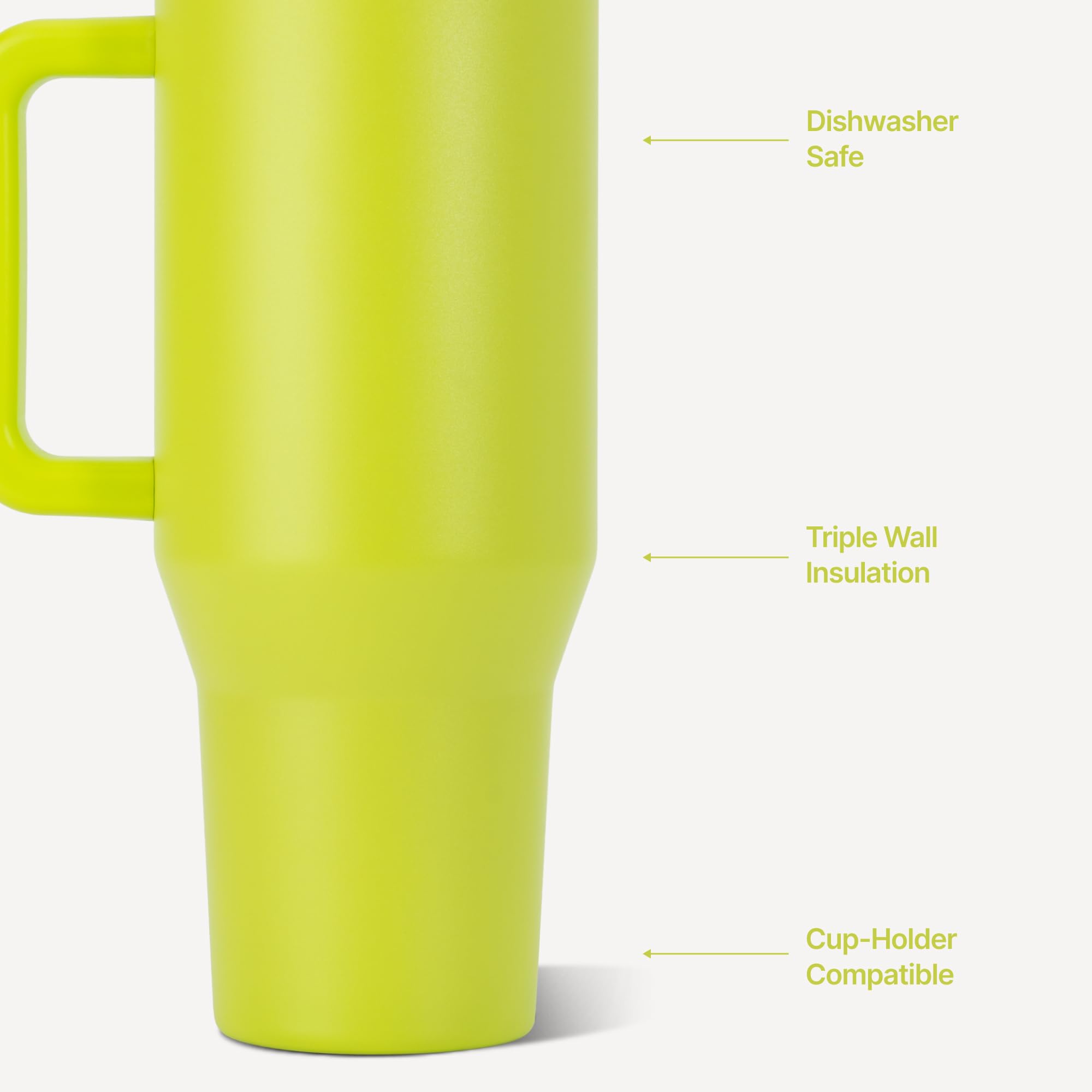 HydroJug Traveler anse ergonomique illustrant prise en main confortable