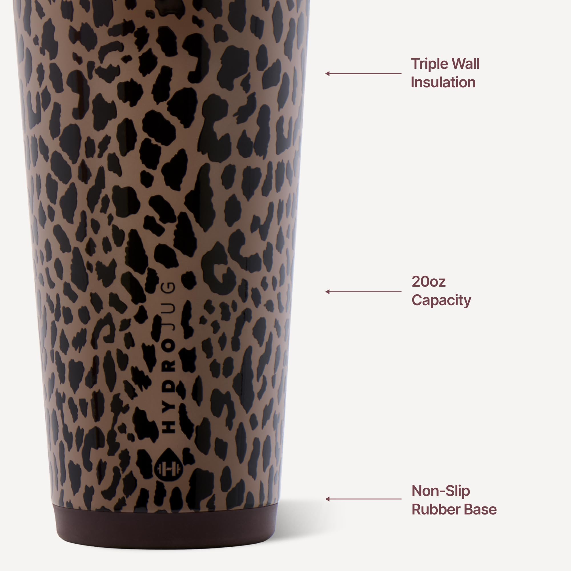 HydroJug couvercle soft-touch et paille flexible, buvabilité confortable