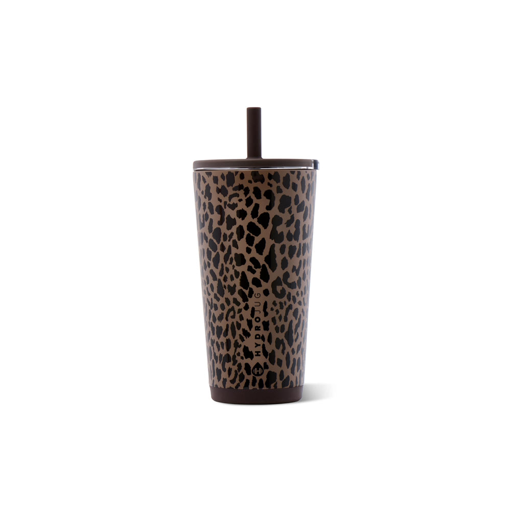 HydroJug gobelet Brown Leopard face avant, design élégant et portable