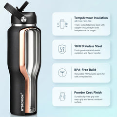 HYDROWION bouchon paille avec capuchon anti-poussière, hygiène en mouvement