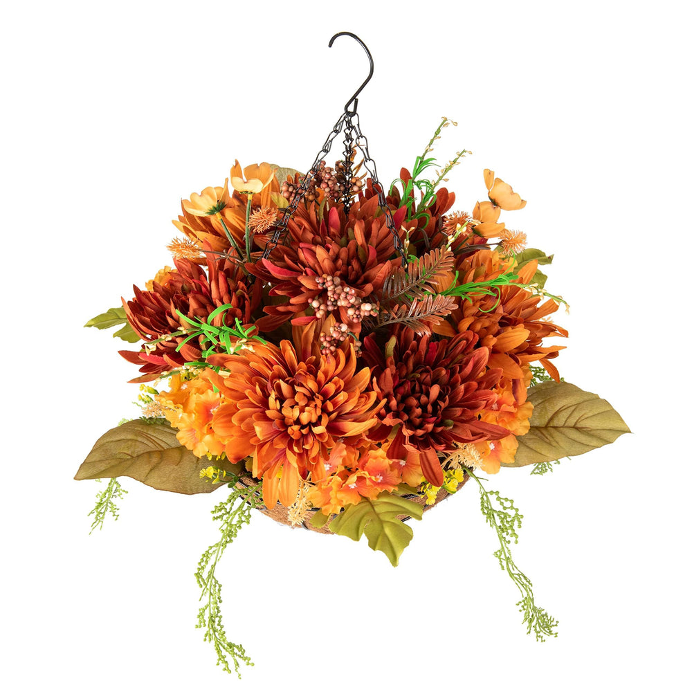 HyeFlora scène extérieure avec panier illuminant terrasse ou porche