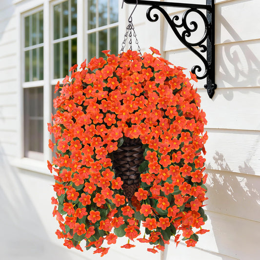 HyeFlora panier suspendu face apportant couleur et style extérieur