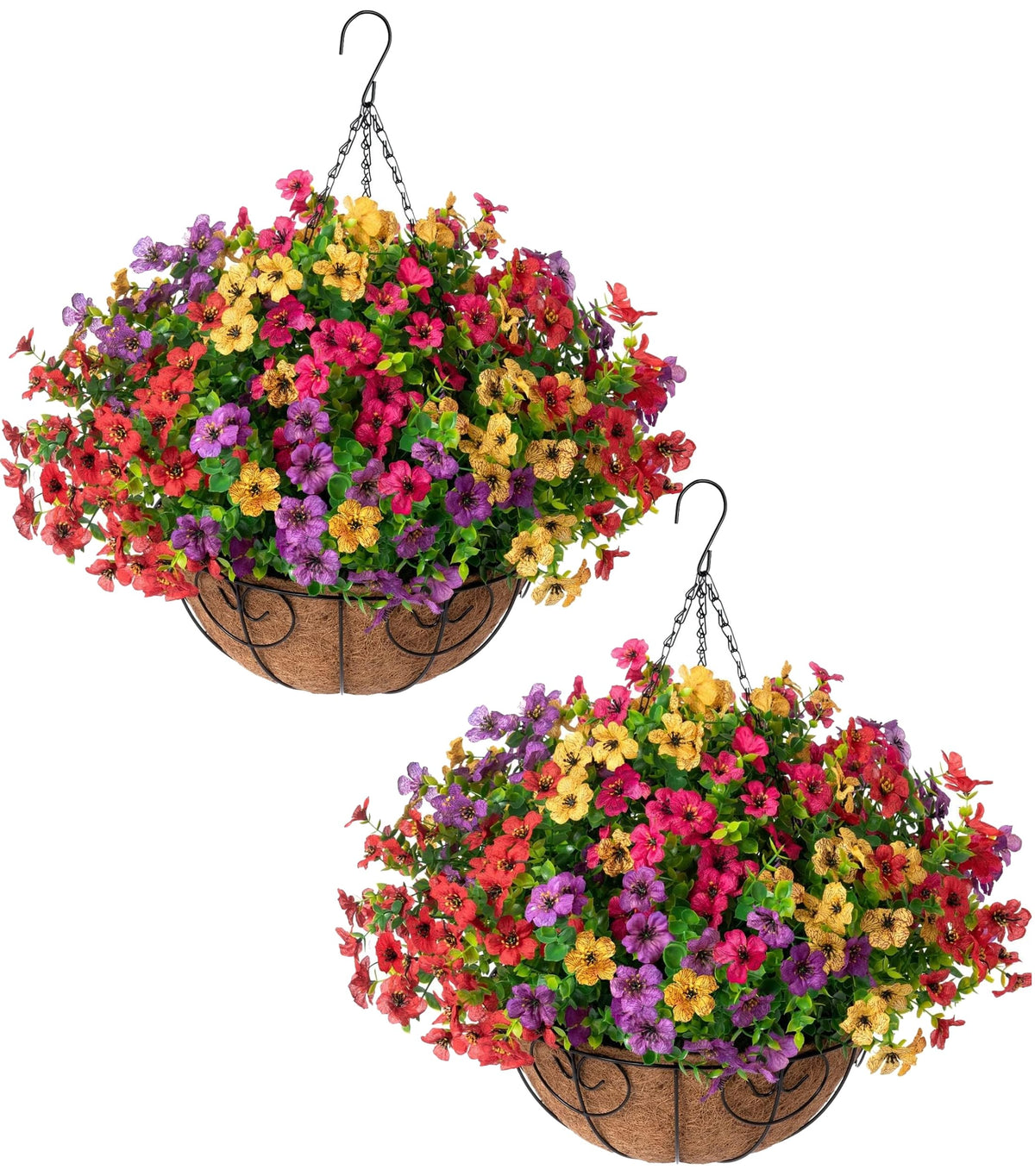 HyeFlora paniers accrochés sur porche apportant couleur durable