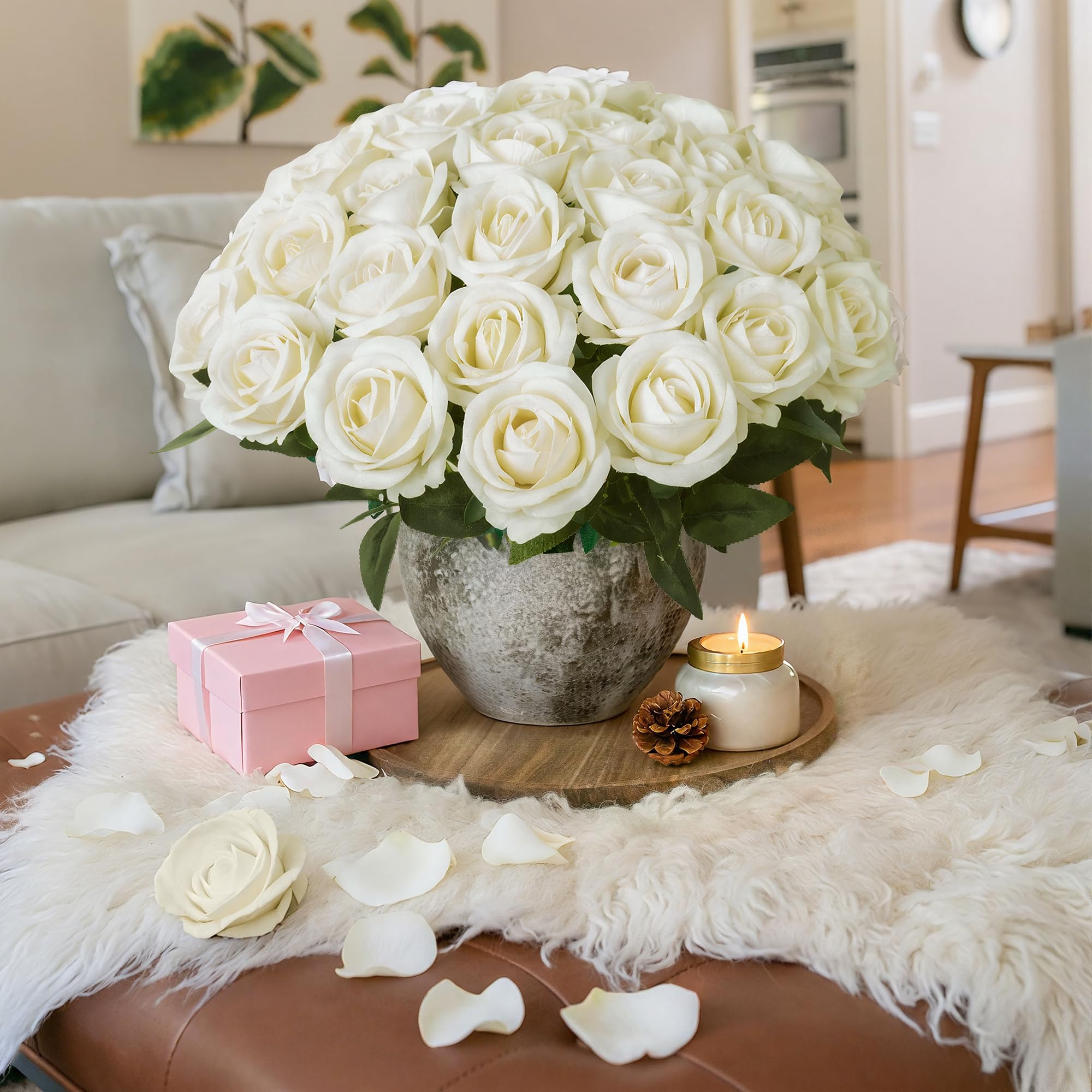 HyeFlora roses installées en extérieur pour cérémonie protégée