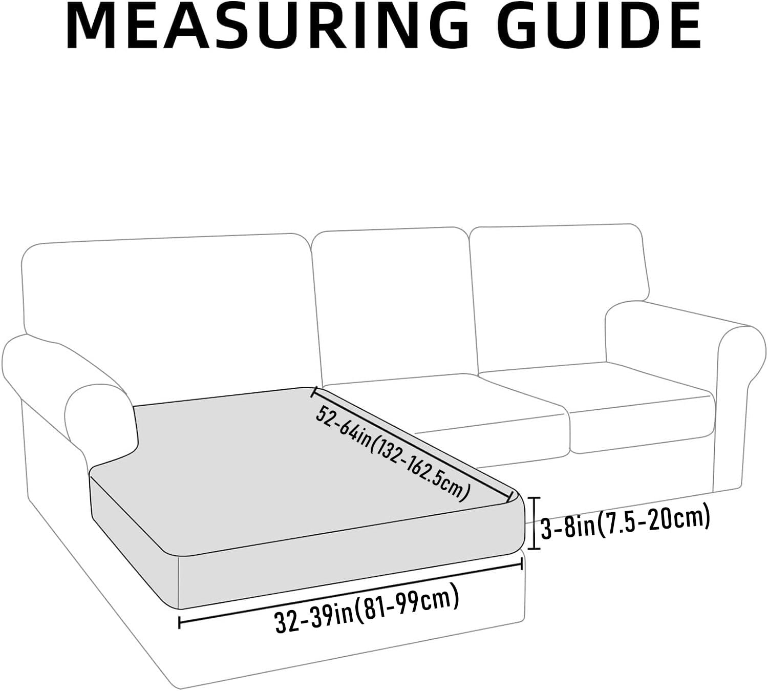 hyha comparaison de taille montrant ajustement sur différents coussins
