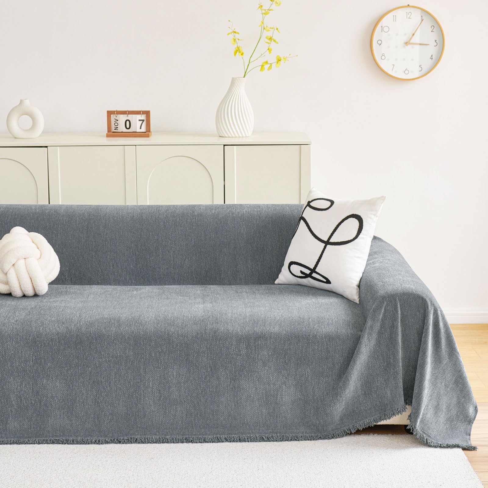 hyha gros plan tissu chenille montrant la texture douce et résistante