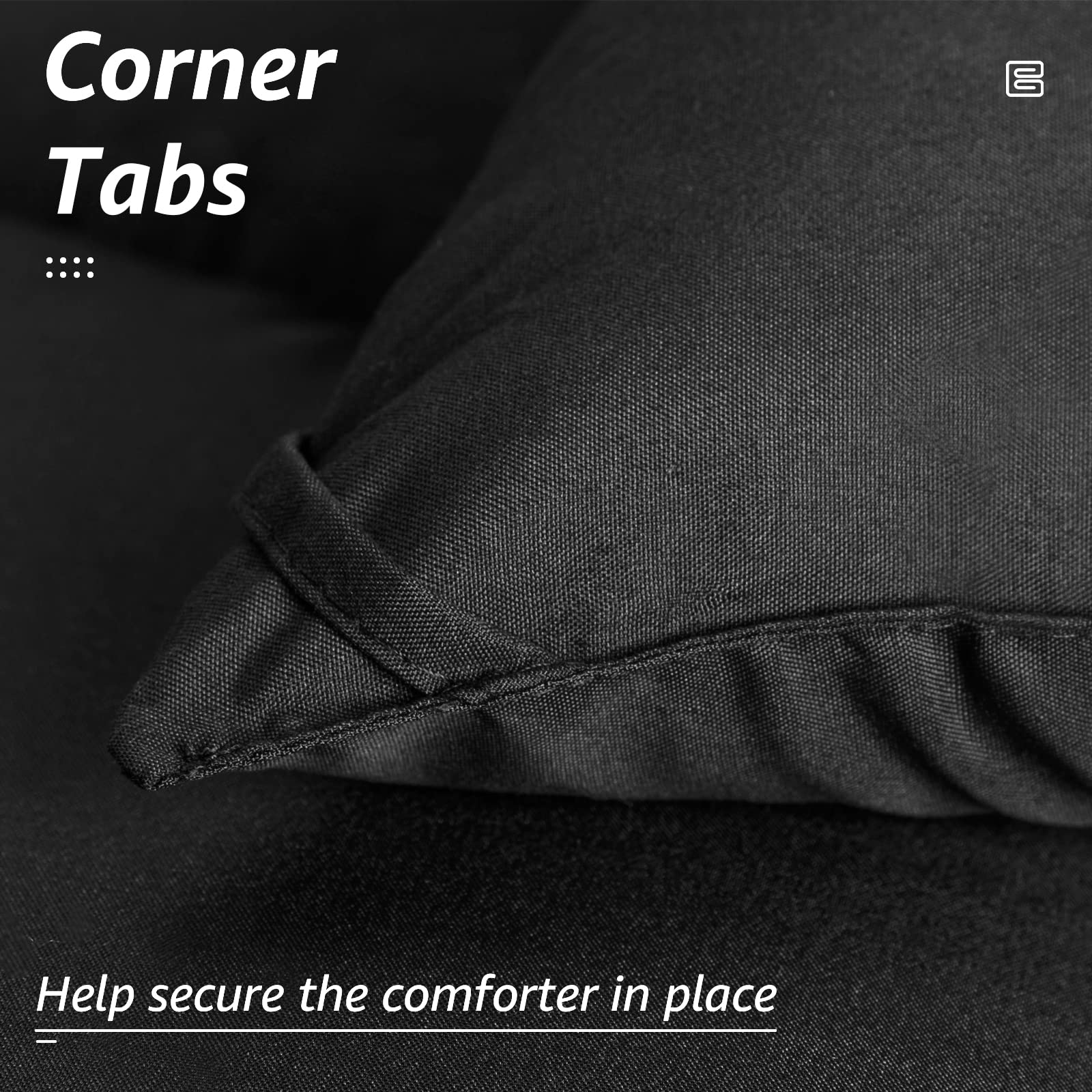 HYLEORY coin avec attaches pour fixer la couette et éviter les glissements
