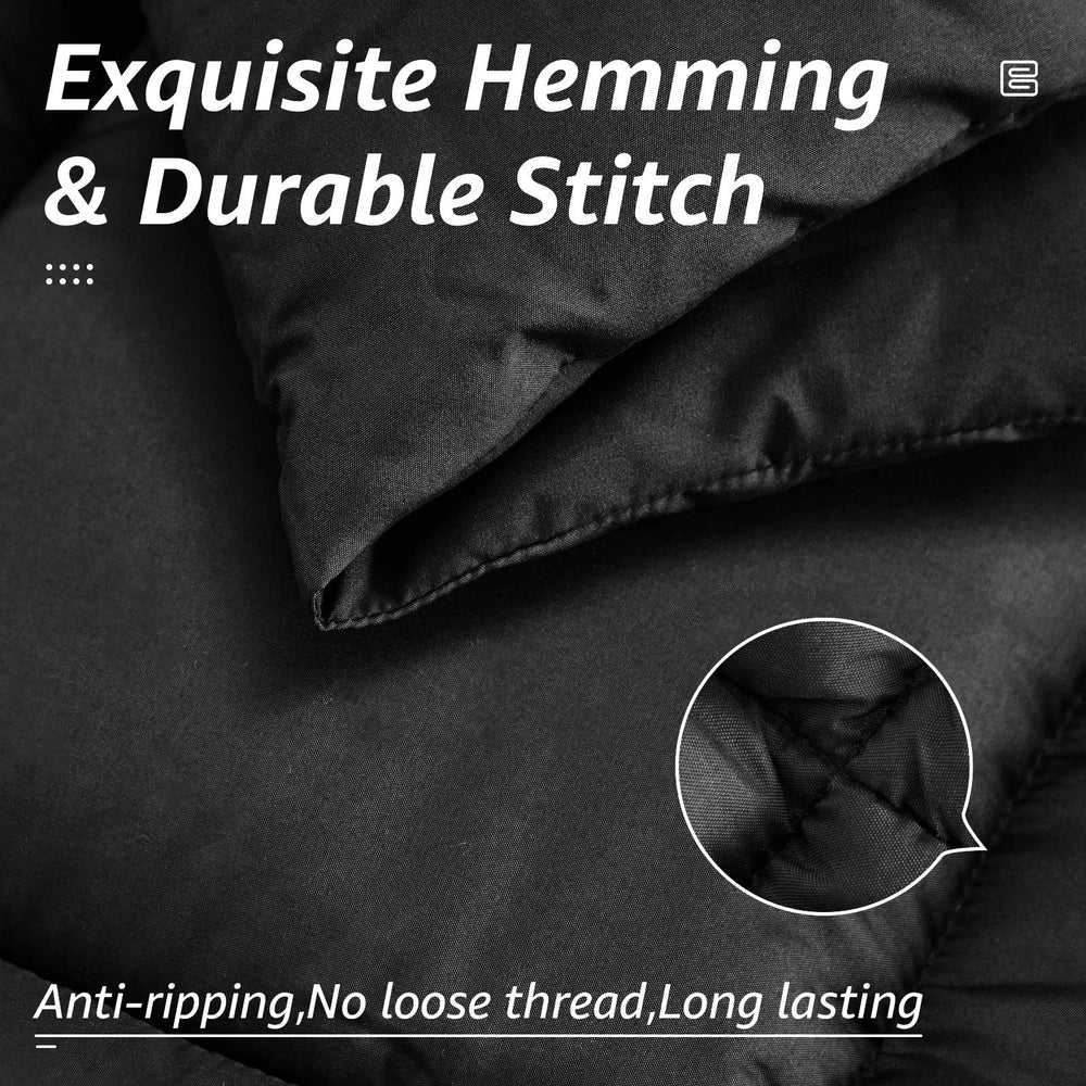HYLEORY couette installée sur lit King montrant couvrance et tombé élégant