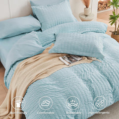 HYMOKEGE couette sur lit ambiance chambre, apporte confort visuel