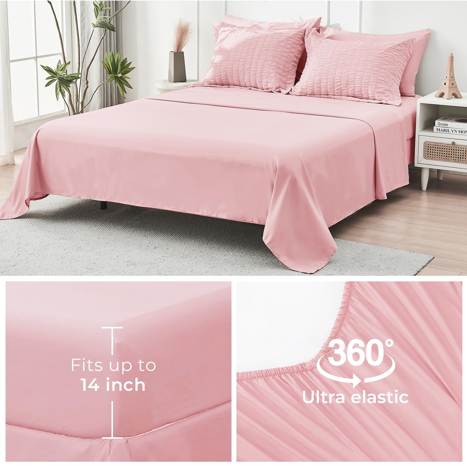 HYMOKEGE lit mis en scène dans une chambre montrant ambiance cosy