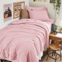HYMOKEGE parure face avant montrant la couette rose et charme visuel