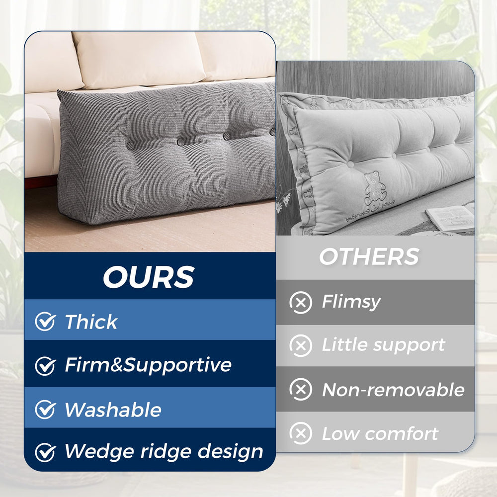 IASEAHK coussin installé sur lit pour lecture offrant support dorsal