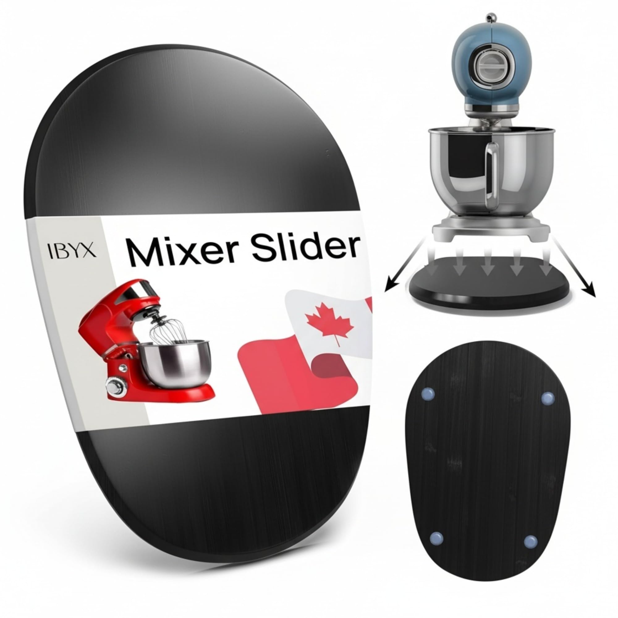 Ibyx Mixer Slider face avant montrant stabilité et finition protectrice