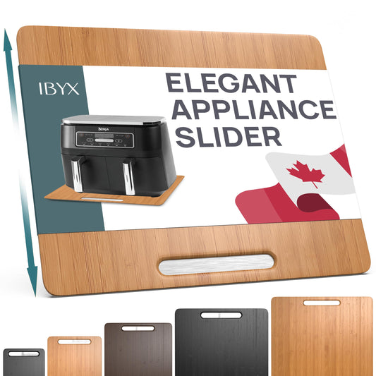Ibyx plateau coulissant face avant montrant stabilité et finition naturelle