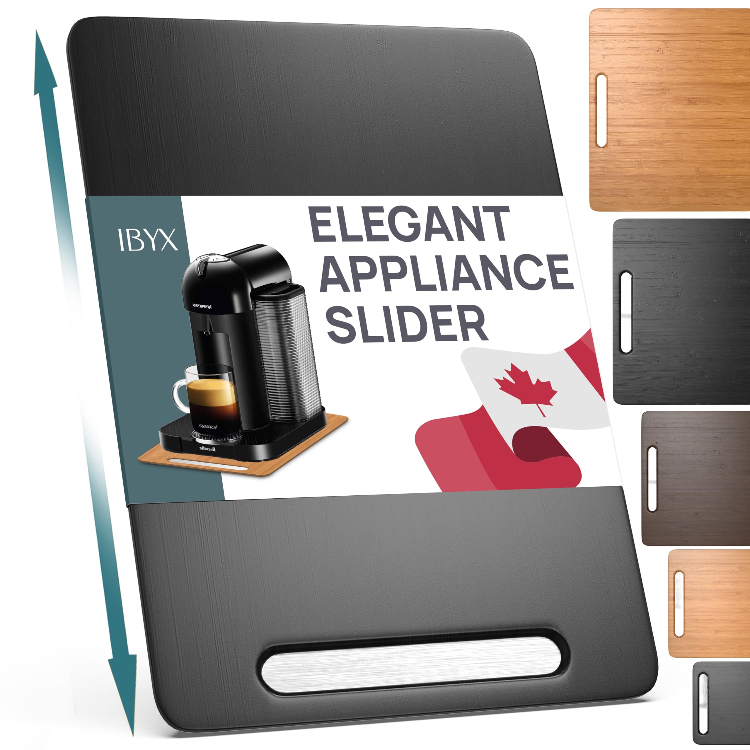 Ibyx plateau coulissant face avant montrant stabilité et design élégant