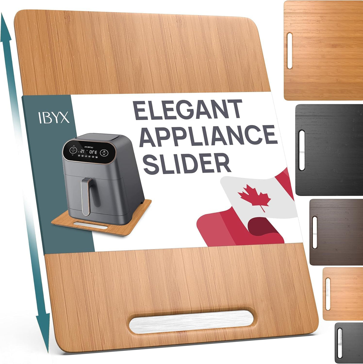 Ibyx plateau coulissant vue avant montrant rangement accessible et gain de place
