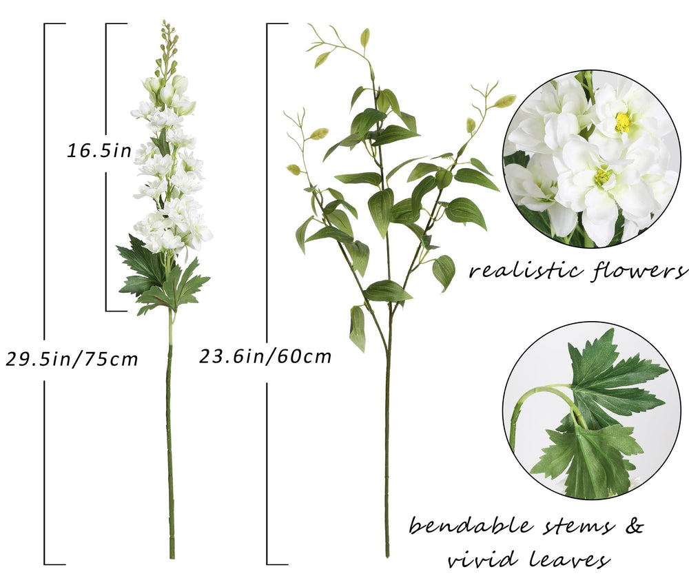 ICBOX gros plan pétales de delphinium en soie avec texture réaliste