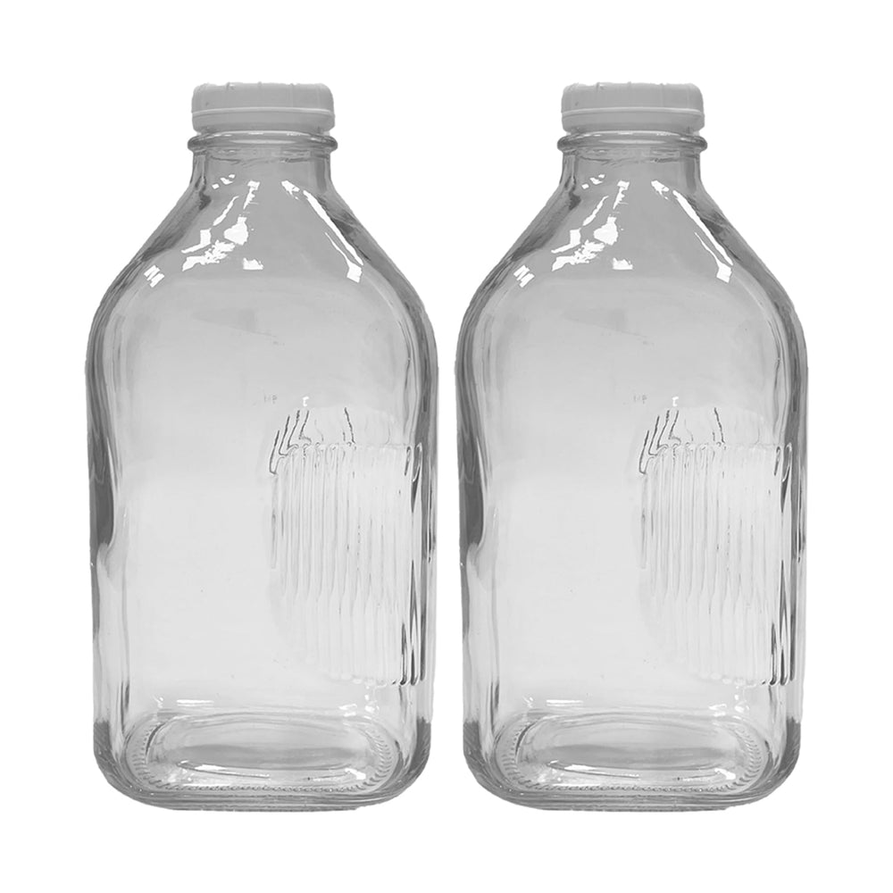 ICE N COLD cruche 64 oz vue de face montrant capacité et verre clair