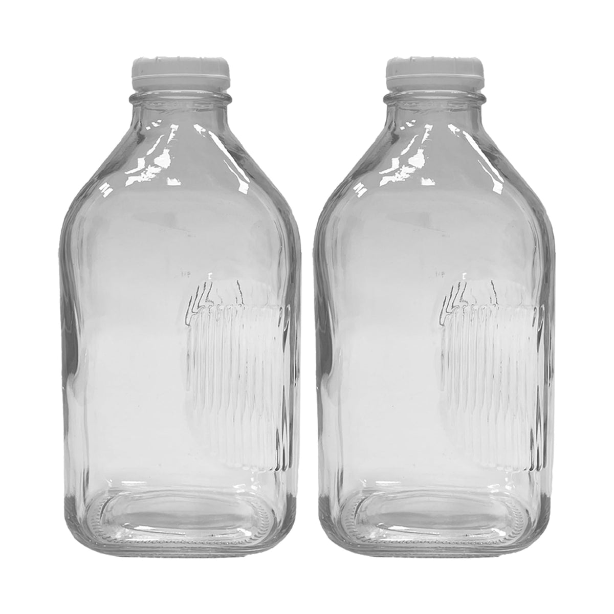 ICE N COLD cruche 64 oz vue de face montrant capacité et verre clair